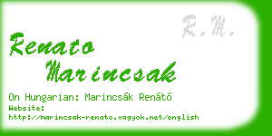 renato marincsak business card