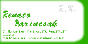 renato marincsak business card